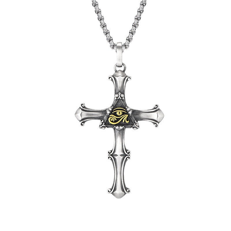 Wholesale necklace men's trendy retro high street personality pendant
